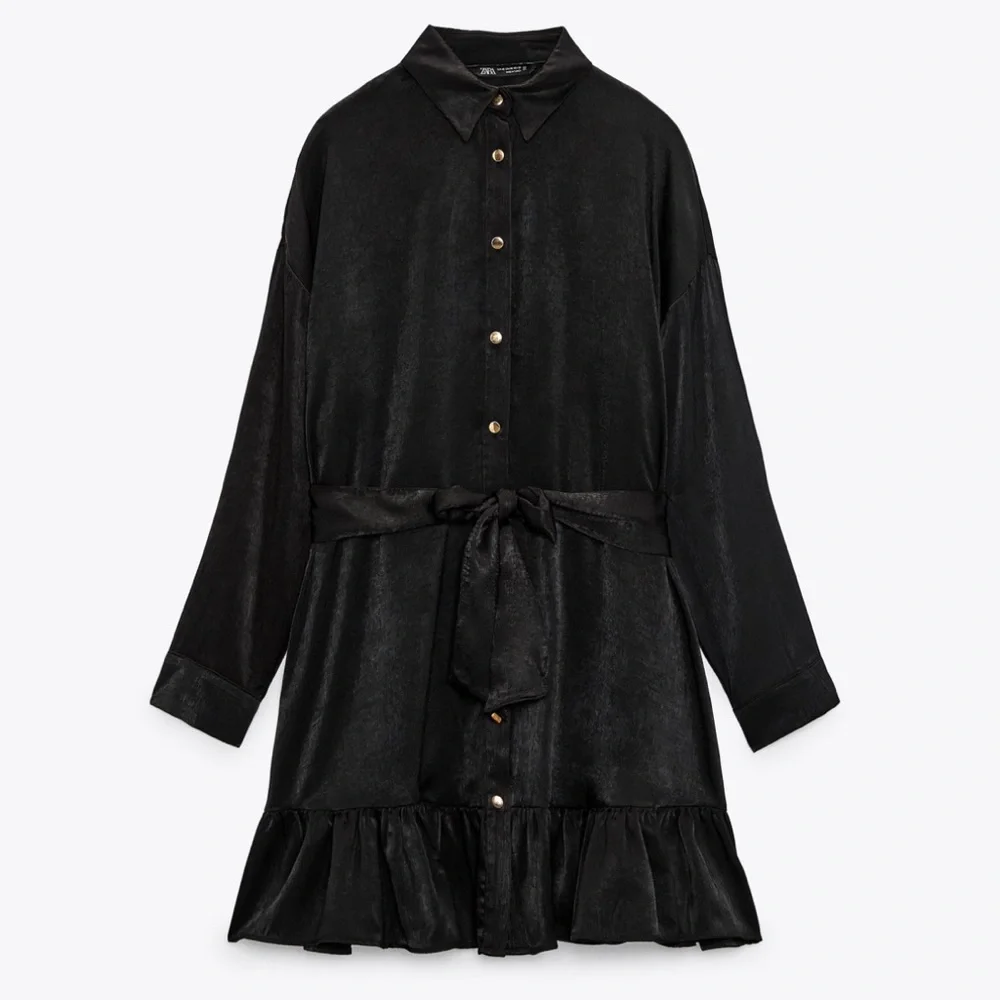 Zara Satin Shirt Dress - Picture 7 of 9